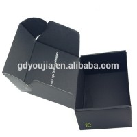 Promotional custom matt black paper packaging corrugated shoe box with logo