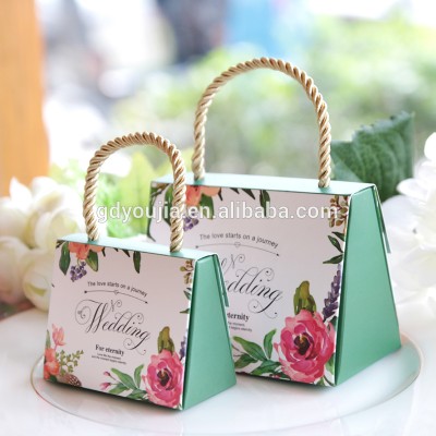 Luxury wedding favor gift packaging paper bag with twisted handle