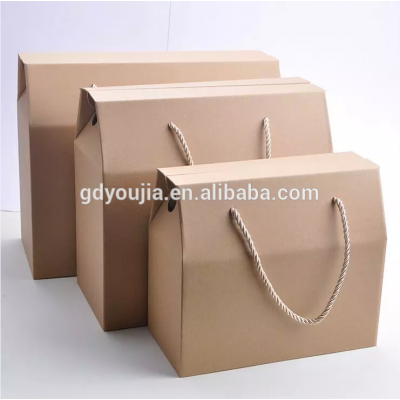 Top-Grade Fruit Packing Bag Kraft Paper Corrugated Boxes With String Packaging Case