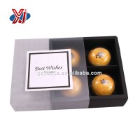 Candy macarons chocolate box packaging sliding drawer box with clear PVC window